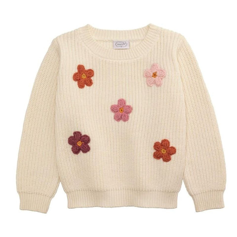 Cotton Long Sleeve Rollneck Sweater - Daisy
