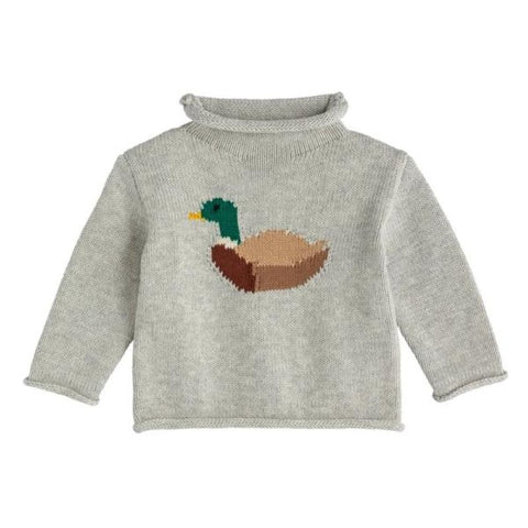 Cotton Long Sleeve Rollneck Sweater - Mallard