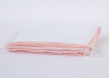 Muslin Swaddle Blanket with Pearl Pom Poms