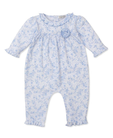 Pima Cotton Ruffled Playsuit - Old English Roses