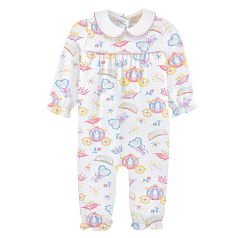 Pima Cotton Long Sleeve Romper - Princess