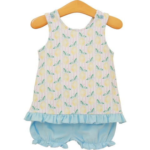 Cotton Bloomer Set with Ruffle Trim - Squeeze the Day
