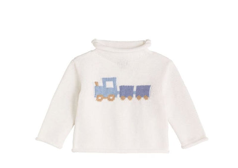 Cotton Long Sleeve Rollneck Sweater - Train