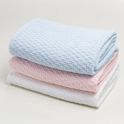 Basket Weave Cotton Receiving Blanket