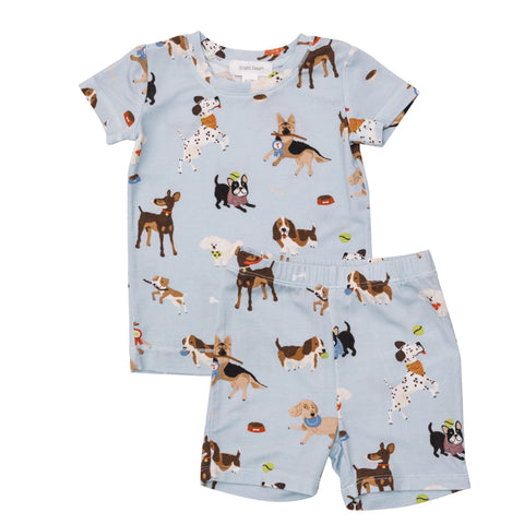 Bamboo Lounge Wear Set - Doggy Day Care Blue