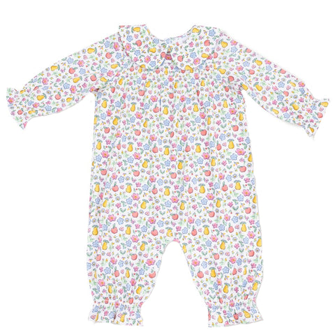 Bamboo Long Sleeve Collar Romper - Fall Fruit