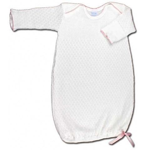 Paty Long Sleeve Infant Gown Pointelle