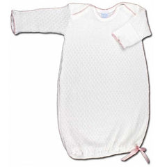 Paty Long Sleeve Infant Gown Pointelle - Newborn (5-10 lbs.) / Pink