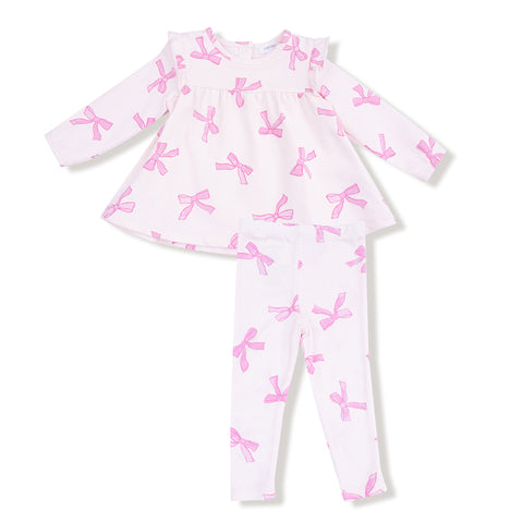 French Terry Long Sleeve Top & Legging - Pretty Bows