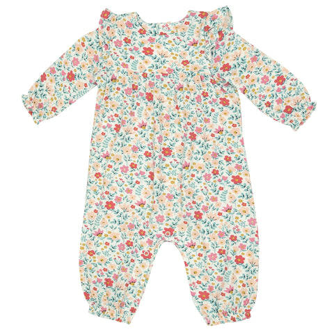 Bamboo Long Sleeve Ruffle Romper - Ruby's Garden