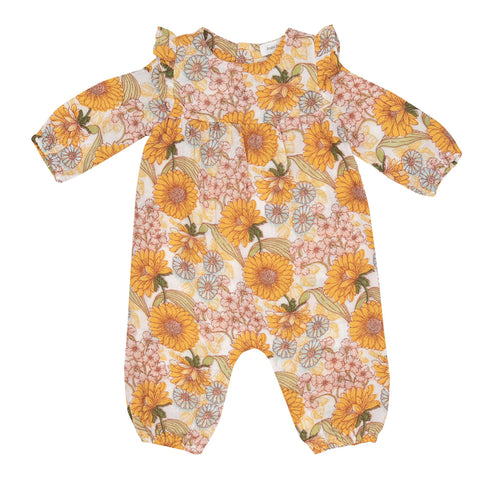 Muslin Long Sleeve Romper - Sunflower Child