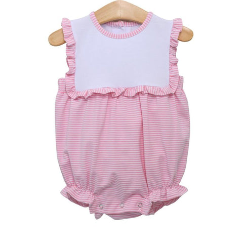 Cotton Sleeveless Bubble with Ruffles - Alice Stripe