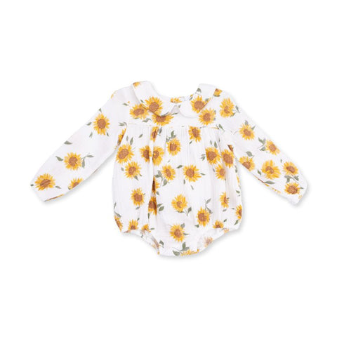 Muslin Long Sleeve Bubble - Baby Sunflower