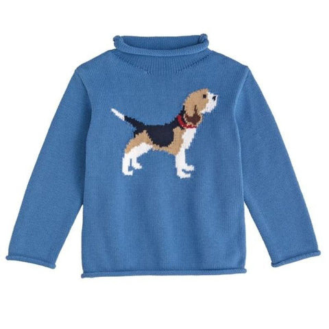 Cotton Long Sleeve Rollneck Sweater -  Beagle