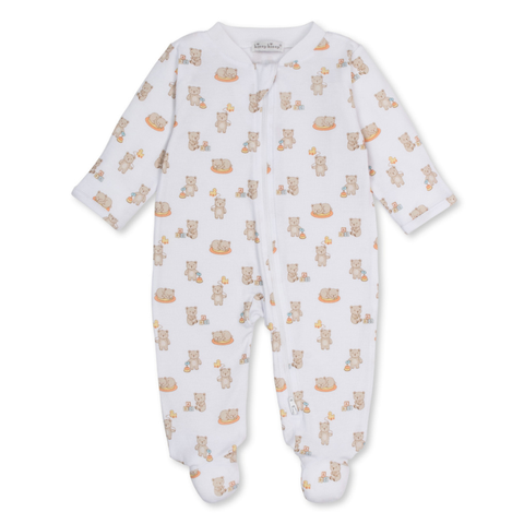 Pima Cotton Zipper Footie - Beary Blessed