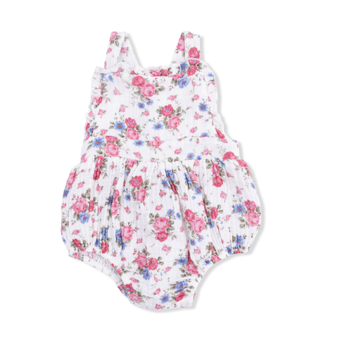 Muslin Ruffle Bubble - Cabbage Roses