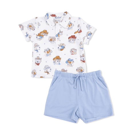 Bamboo Polo Short Set - Cowdogs