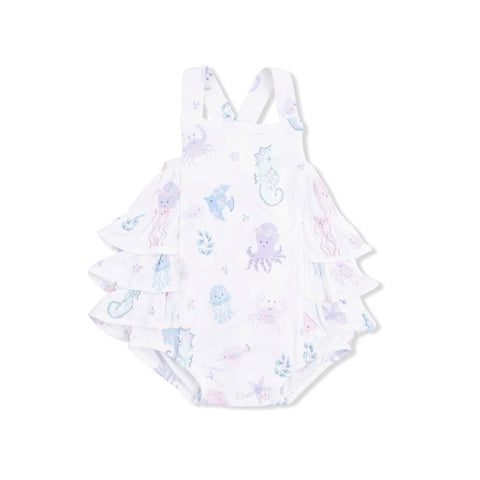 Bamboo Bubble with Ruffles - Floral Sea Creatures