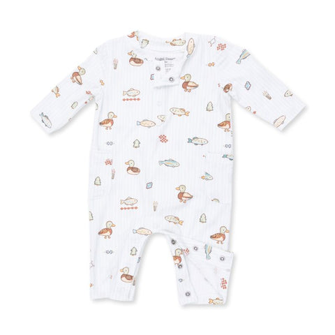Bamboo Long Sleeve Romper - Lake Cuties