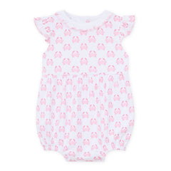 Pima Cotton Ruffle Bubble - Little Crawlers in Pink - 3 Month
