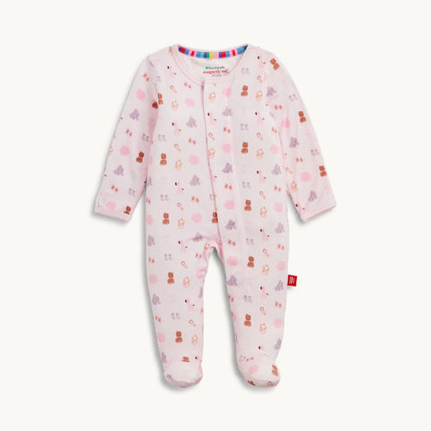 Modal Magnetic Footie - Nursery Nostalgia in Pink