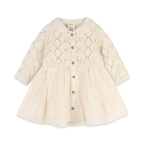 Organic Cotton Long Sleeve Sweater Top Dress - Phoebe