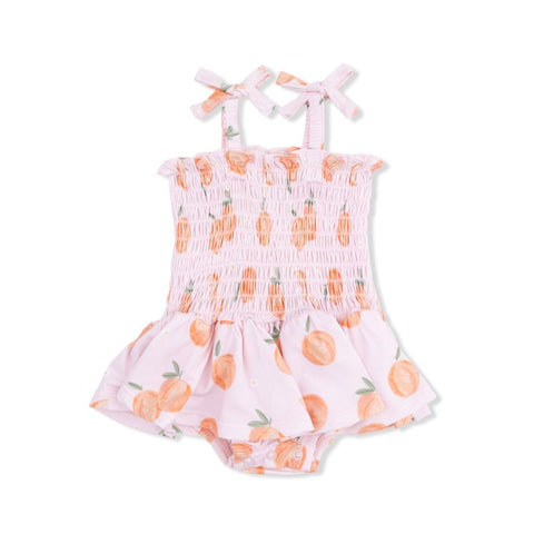 Bamboo Smocked Bubble with Skirt - Sweet Peach