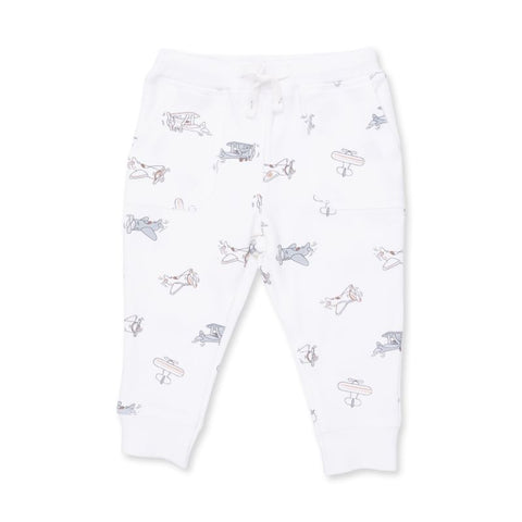 French Terry Long Sweatshirt and Jogger - Vintage Airplanes