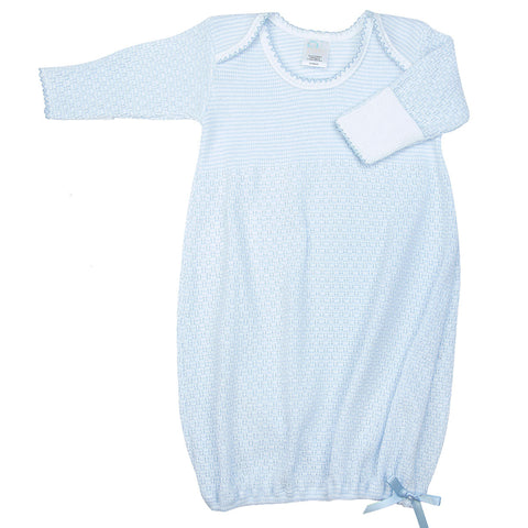 Paty Long Sleeve Infant Gown Pointelle Colored